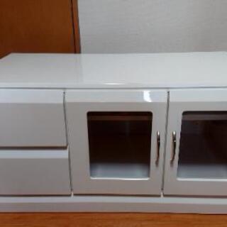 テレビ台 白色 光沢 44×89.5×45