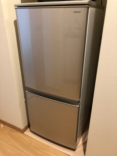 SHARP 2ドア冷蔵庫 SJ-C14D-N 137L 【2018年製】