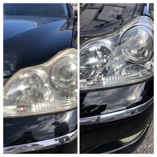 ヘッドライト黄ばみ除去！新車時の輝きと安全な視界が蘇り快適に☆の画像