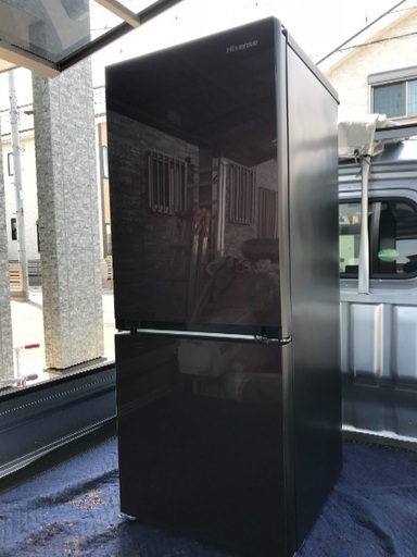 取引中2016年製ハイセンスダークブラウン冷蔵庫美品。千葉県内配送無料。設置無料。