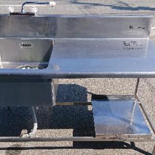 中古美品 炊飯台付き一槽シンクお売りします。