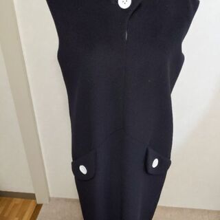 値下げ!! mina perhonen　紺ウールアンゴラ素材ジャ...