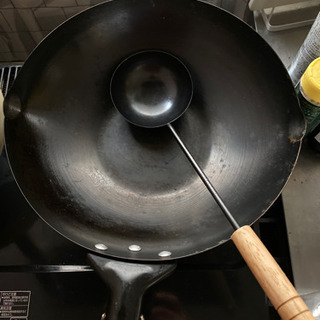 中華鍋　取手付きの画像