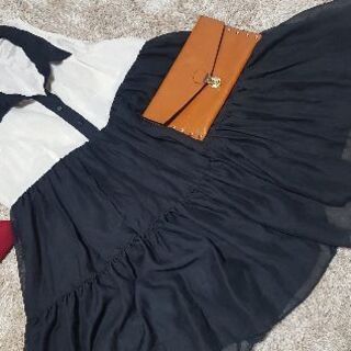 moussy およばれワンピース バイカラー  フェミニン フォ...