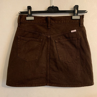 SLY デニム ミニスカート こげ茶の画像