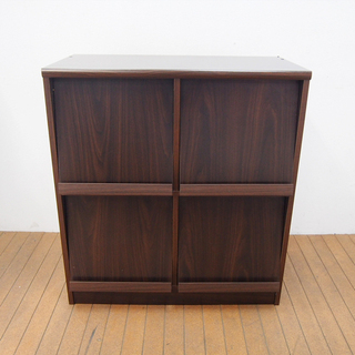 ブックラック 本棚 木目調 幅78 奥行40 高さ85cm (LA22)の画像