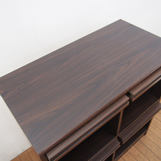 ブックラック 本棚 木目調 幅78 奥行40 高さ85cm (LA22)の画像