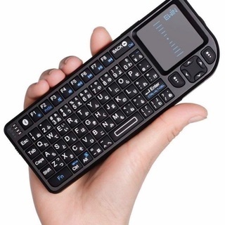 落札されました！未使用品☆ 【Ewin】ミニ bluetooth キーボード Mini Bluetooth keyboard タッチパッドを搭載 バックライト付き　小型キーボード マウス 一体型 無線 USB レシーバー付き ブラック【日本語説明書付き】の画像