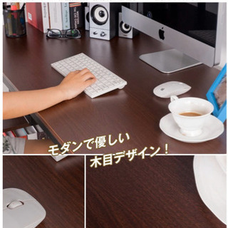 収納ラック付けデスク　(ナチュラル)の画像