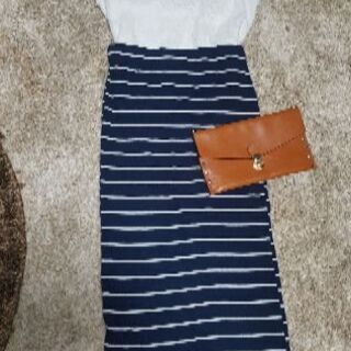 リブタイトスカート ロング丈