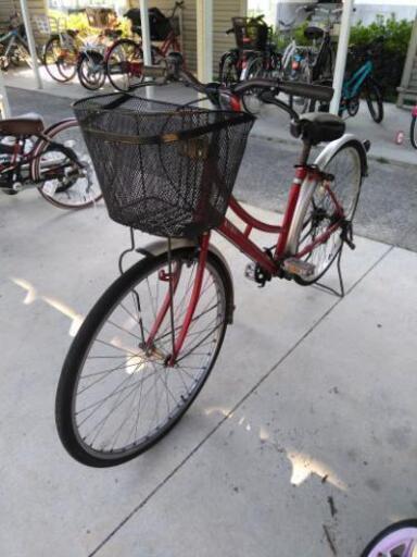 （取引完了）赤い自転車　26インチ