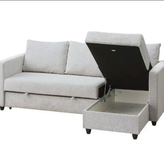 ニトリ　ソファーベッド　グレー　ノアークの画像