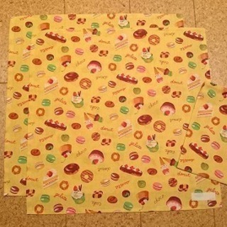 ハンドメイド　小学生用ランチョンマット＆給食袋セット（スイーツ）