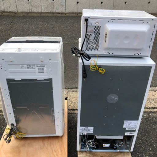 お買い得?生活家電セット⑧??✨ハイアール ２ドア冷蔵庫・ハイアールAQUA　4.5㎏洗濯機・アイリスオーヤマ 電子レンジ?✨配達設置