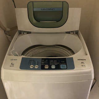 日立製　洗濯機　動作良好　3/27までの画像