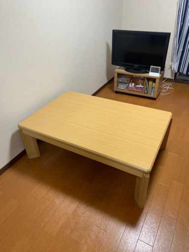 ニトリ　コタツ机　年中使用可能　バリエ120LBR