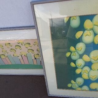 ☆0円　現代画　絵　4枚　イラストアート系　パネルつき
