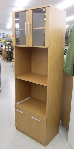 レンジボード スリムタイプ 幅59.5 スライド棚 コード穴あり キッチン収納 食器棚 ☆ PayPay(ペイペイ)決済可能 ☆ 札幌市 北区 屯田