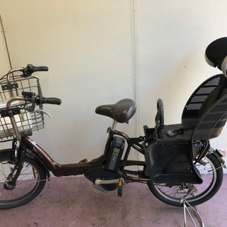 ⚫️⚫️ブリジストン、電動アシスト自転車、後席子供、前かご安定、20