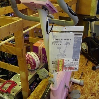 【店舗同時販売中】フィットネスバイク　エアロバイク　ピンク