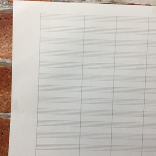 作曲、編曲用スコア（五線紙）差し上げますの画像