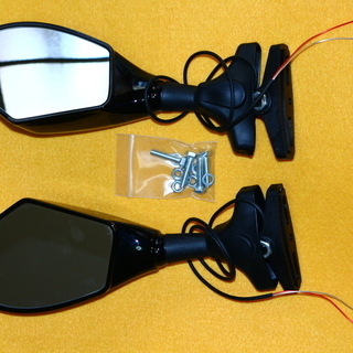 募集中　アマゾンで購入した新品…ですがB級品です　バイク 用 LED ウインカー 内蔵 エアロ カスタム ミラー 左右 セット ブラック CBR 1000RR YZF-R6 YZF-R1 GSX 1300R R25　ニンジャ　等 汎用　フルカウル　ニンジャ　Ninja　250　GSR　50　125　250　400　600　750　1000　大型　中型　軽二輪　原付　二種　ホンダ　ヤマハ　スズキ　カワサキ　流用　あらゆるバイクに！　　大阪　豊中市　豊中駅　から徒歩10分の喫茶店前でお渡し！　加工得意な方への画像