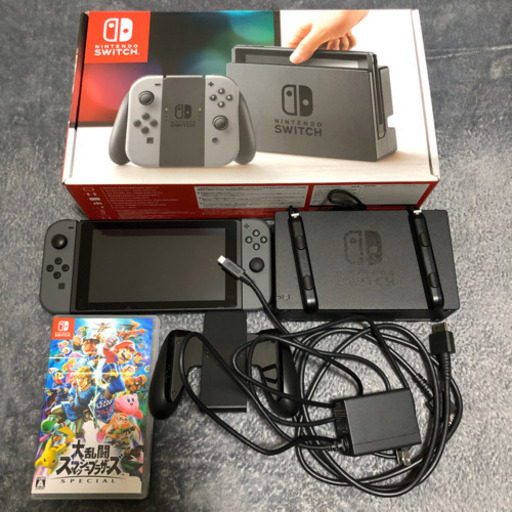 【ほぼ新品】Nintendo Switch本体(グレー)+ 大乱闘スマッシュブラザーズ SPECIALセット