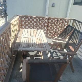 古いです！屋外用テーブルイスセット