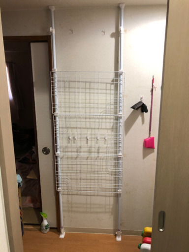 突っ張り　パーテーション　ワイヤーラック　美品