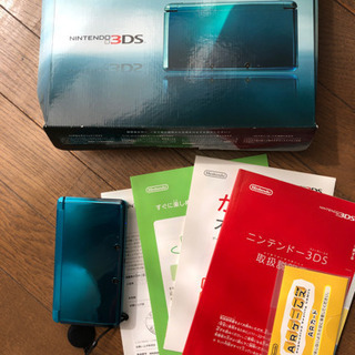 3DS本体中古　ソフト2本付き箱あり