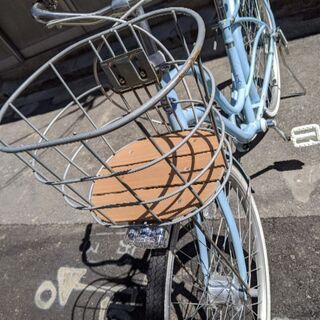 決まりました。自転車水色２６インチ　