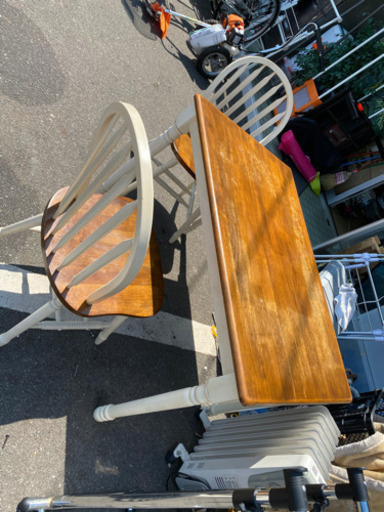 ダイニングテーブル　椅子2脚　中古　リサイクルショップ宮崎屋20.3.25