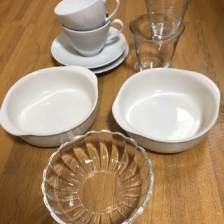 グラス、コーヒーカップ、お皿セット