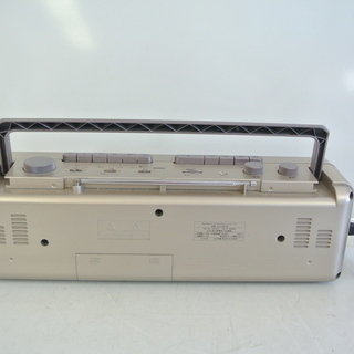 2015年製 オーム電機 ダブルラジカセ RCS-W877M　ラジオ体操 防災グッズ もしものときの備品に　AM/FMステレオダブルカセットレコーダーの画像