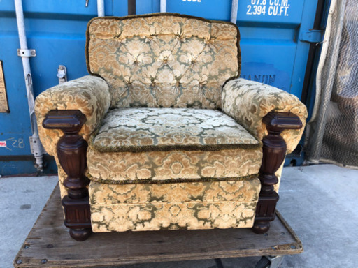 ゴブラン調　1人用　ソファ　花柄　リビング　キッチン