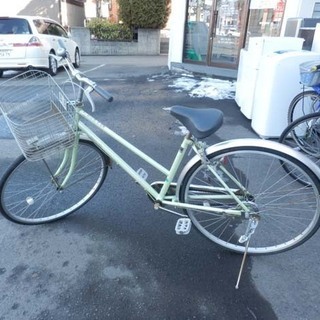 自転車 27インチ パステルグリーン シティサイクル 切替無し ...