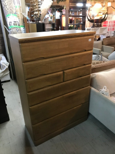 JF00163 マルヨシ民芸家具　チェスト　6段　タンス