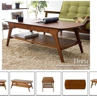 リビングローテーブル 木製 ソファーテーブル カフェ おしゃれ ...