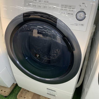 直接引取 限定シャープ ドラム式洗濯機 ES-S7C-WL 2018年製 訳有 美品】SHARP ドラム式洗濯機⭐️ES-S7C 2018年製⭐️説明書付き