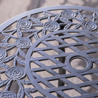 アルミ鋳物 ガーデンテーブル＆チェア×2 3点セット