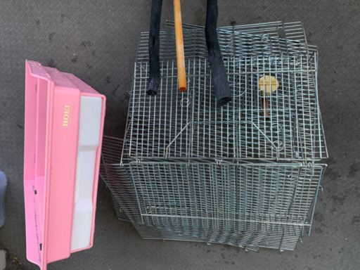 鳥のケージ、アクリルケース、餌、など