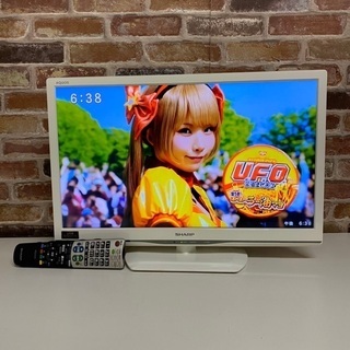 即日受渡❣️ホワイトパネル24型LEDアクオス スマホ動画🆗11...