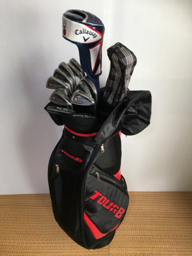 【超豪華セット！】Callawayドライバ＋Mizuno アイアン等ゴルフクラブ 14本セット＋新品ブリジストンTOUR Bキャディバッグ 付 付属品多数！
