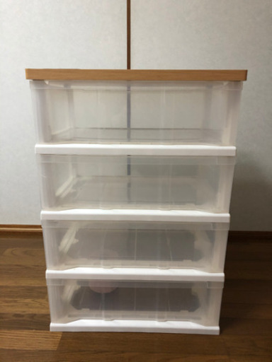 【取引決定】木目調衣装ケース