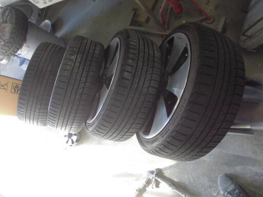 値下げしました。早い者勝ち　DAD ギャルソン　17インチ　7J OFFSET38 4穴5穴マルチ　PCD100 205/40R17 