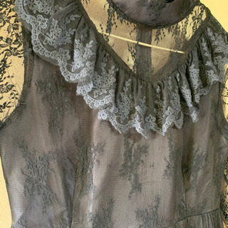 総レース結婚式ロングドレスの画像