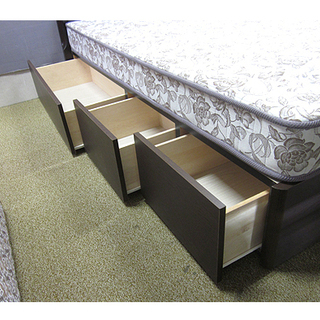 札幌【フランスベッド セミダブルベッド】引出し×3 マットレス幅125cm
