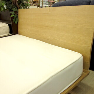 【よち】無印良品　セミダブルベッド よち】無印良品 セミダブルベッド 木製ベッド・オーク材・セミダブル