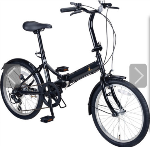 20インチ6段変速)キャプテンスタッグ　ライヤー折りたたみ自転車（ブラック）(新品)