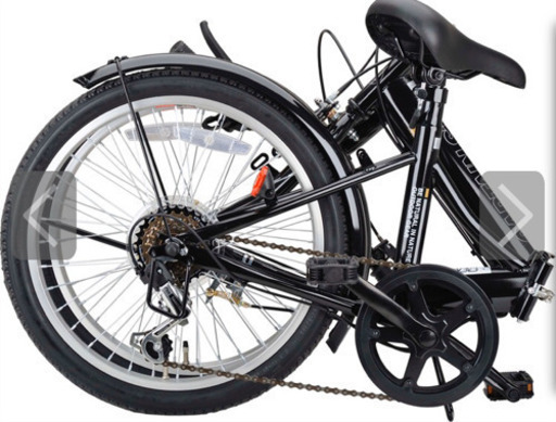 20インチ6段変速)キャプテンスタッグ　ライヤー折りたたみ自転車（ブラック）(新品)